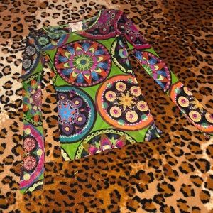 Fuzzi Colorful Nylon Top - Size S